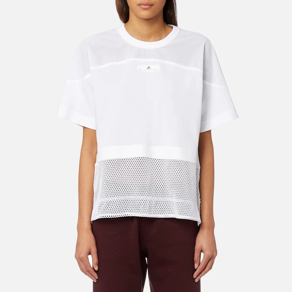 adidas by Stella McCartney Women's Essential Mesh T-Shirt - White Image 1