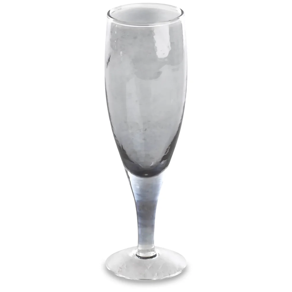 Nkuku Ozari Champagne Glass - Aged Silver Image 1