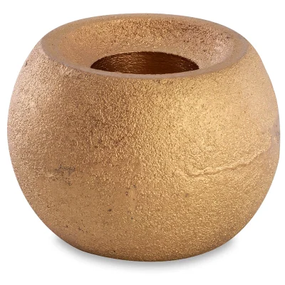 Nkuku Jahi Brass Candlestick - Brushed Gold - Medium
