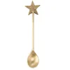 Nkuku Star Brass Spoon - Antique Brass - Image 1
