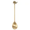 Nkuku Snail Brass Spoon - Antique Brass - Image 1