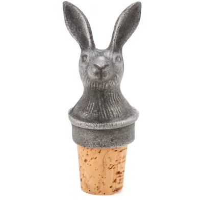 Nkuku Hare Bottle Stopper - Antique Iron
