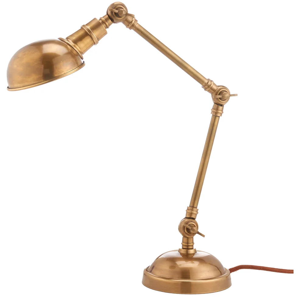 Nkuku Odhi Desk Lamp - Antique Brass Image 1