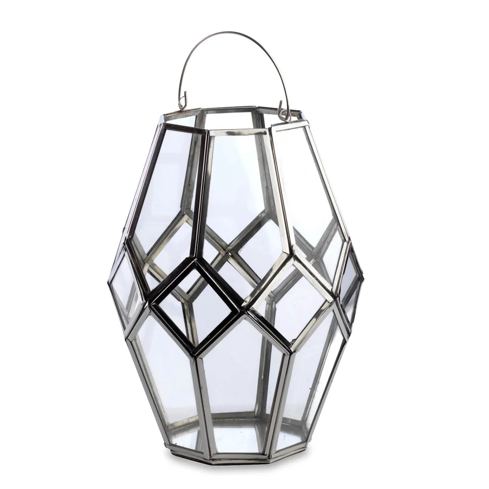 Nkuku Mohani Lantern - Silver - Small Image 1