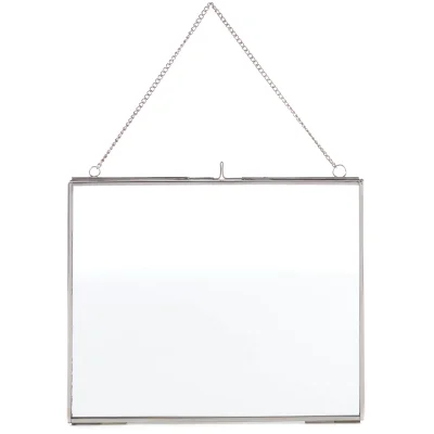 Nkuku Kiko Glass Frame - Silver - Landscape 8 x 10 Inch (20 x 25cm)