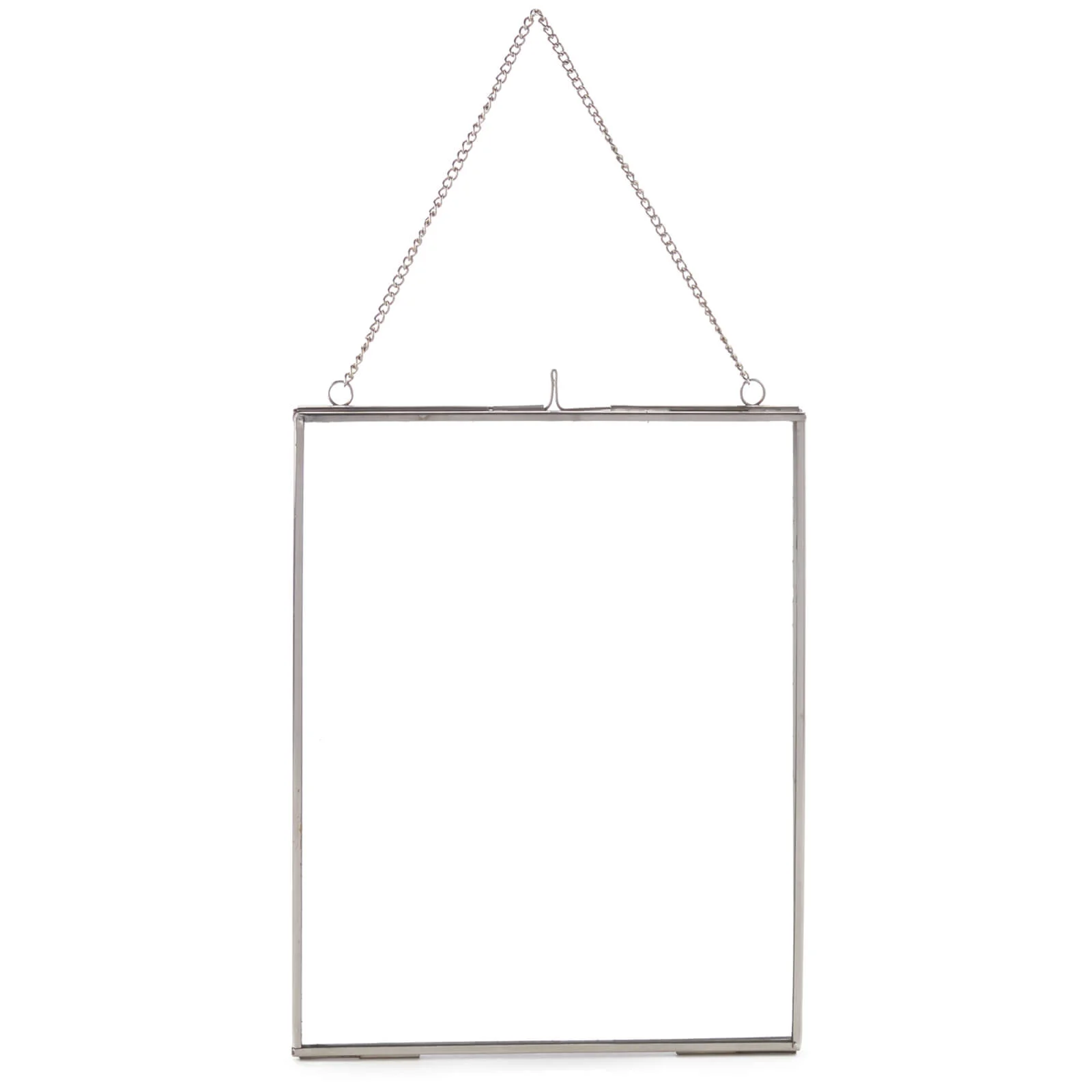 Nkuku Kiko Glass Frame - Silver - Portrait 8 x 10 Inch (20 x 25cm) Image 1
