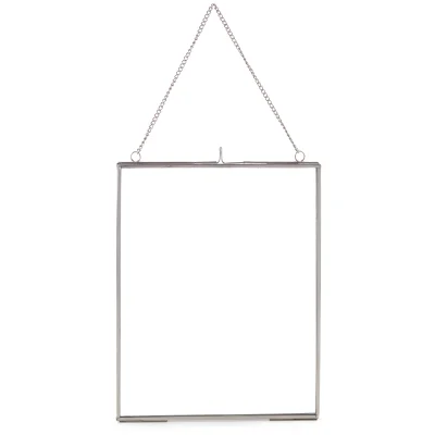 Nkuku Kiko Glass Frame - Silver - Portrait 8 x 10 Inch (20 x 25cm)