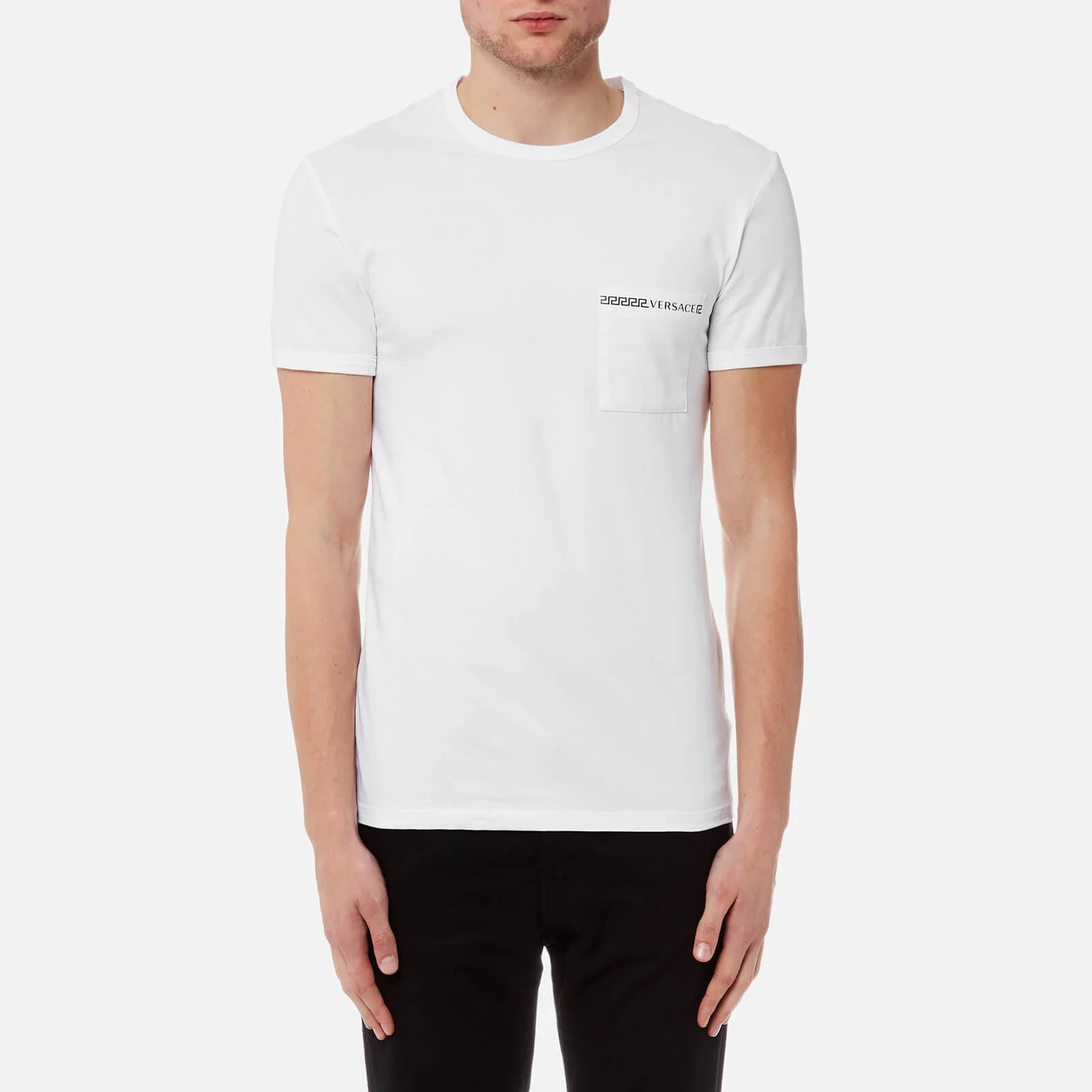 Versus Versace Men's Basic T-Shirt - Bianco Con Scritta Image 1