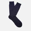 Pantherella Men's Streatham All Over Spot Cotton Socks - Navy - Image 1