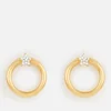 Missoma Women's Mini Pave Star Front Facing Hoops - Gold - Image 1