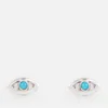 Missoma Women's Silver Evil Eye Turquoise Studs - Silver - Image 1