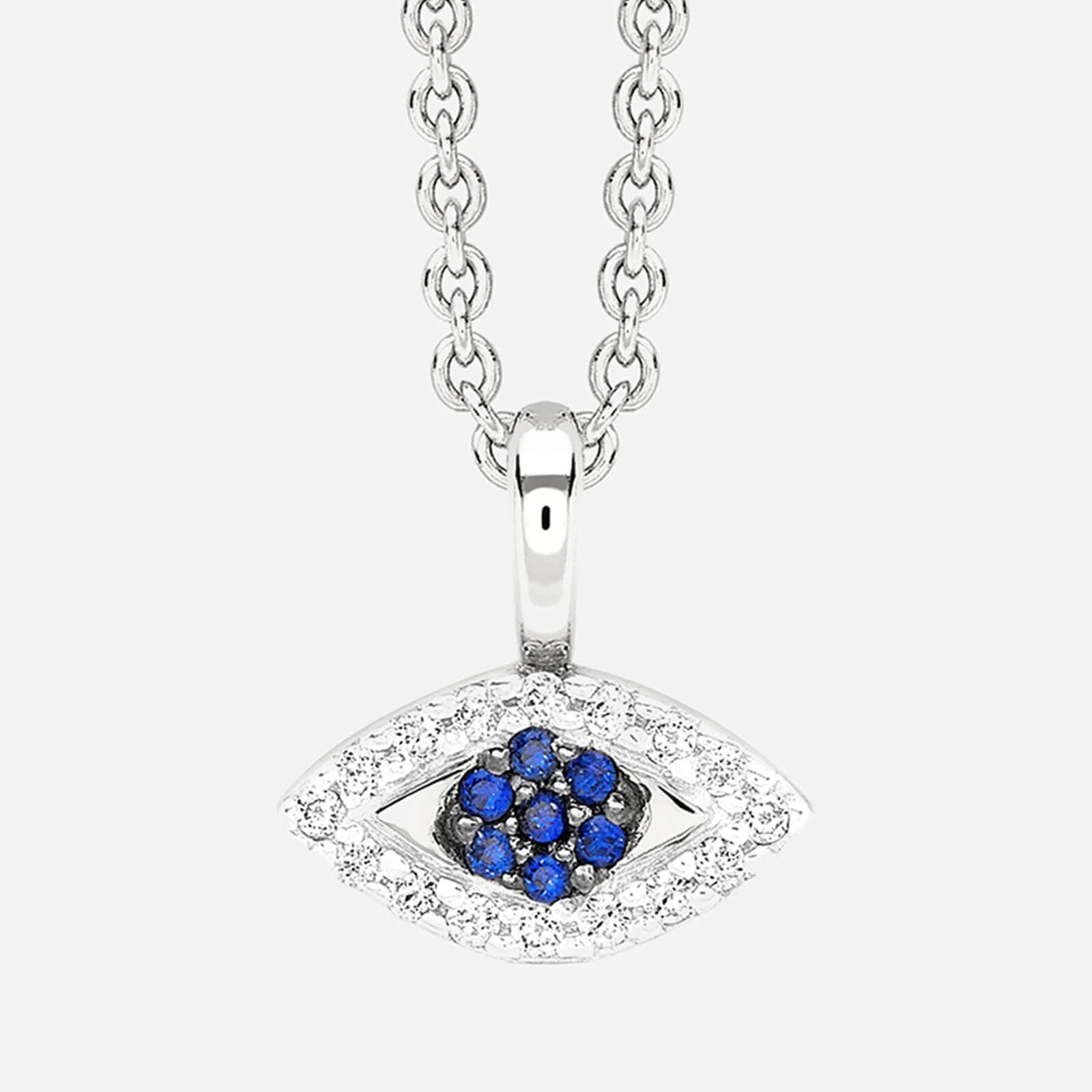 Missoma Women's Silver Evil Eye Necklace - Silver Image 1