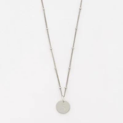 Missoma Women's Silver 'S' Initial Necklace - Silver