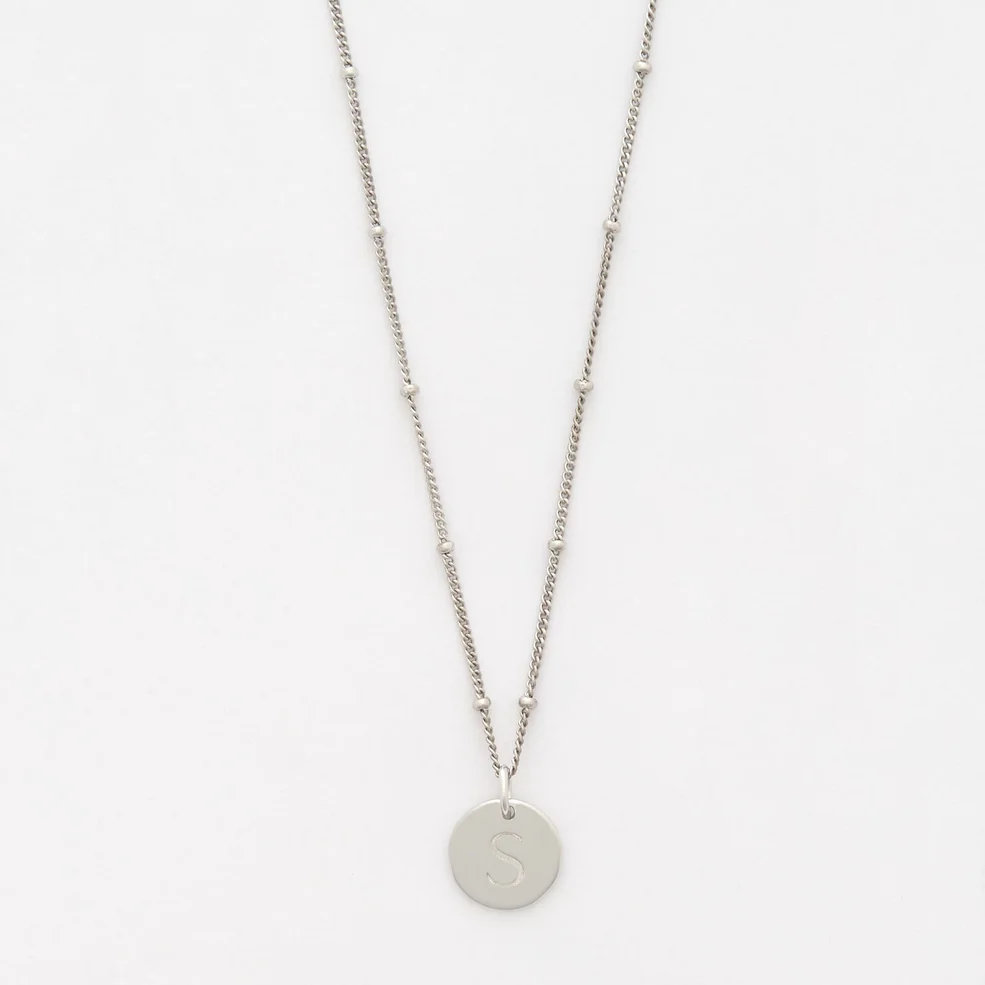 Missoma Women's Silver 'S' Initial Necklace - Silver Image 1