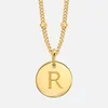Missoma Women's 'R' Initial Necklace - Gold - Image 1