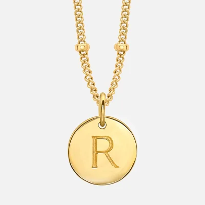 Missoma Women's 'R' Initial Necklace - Gold