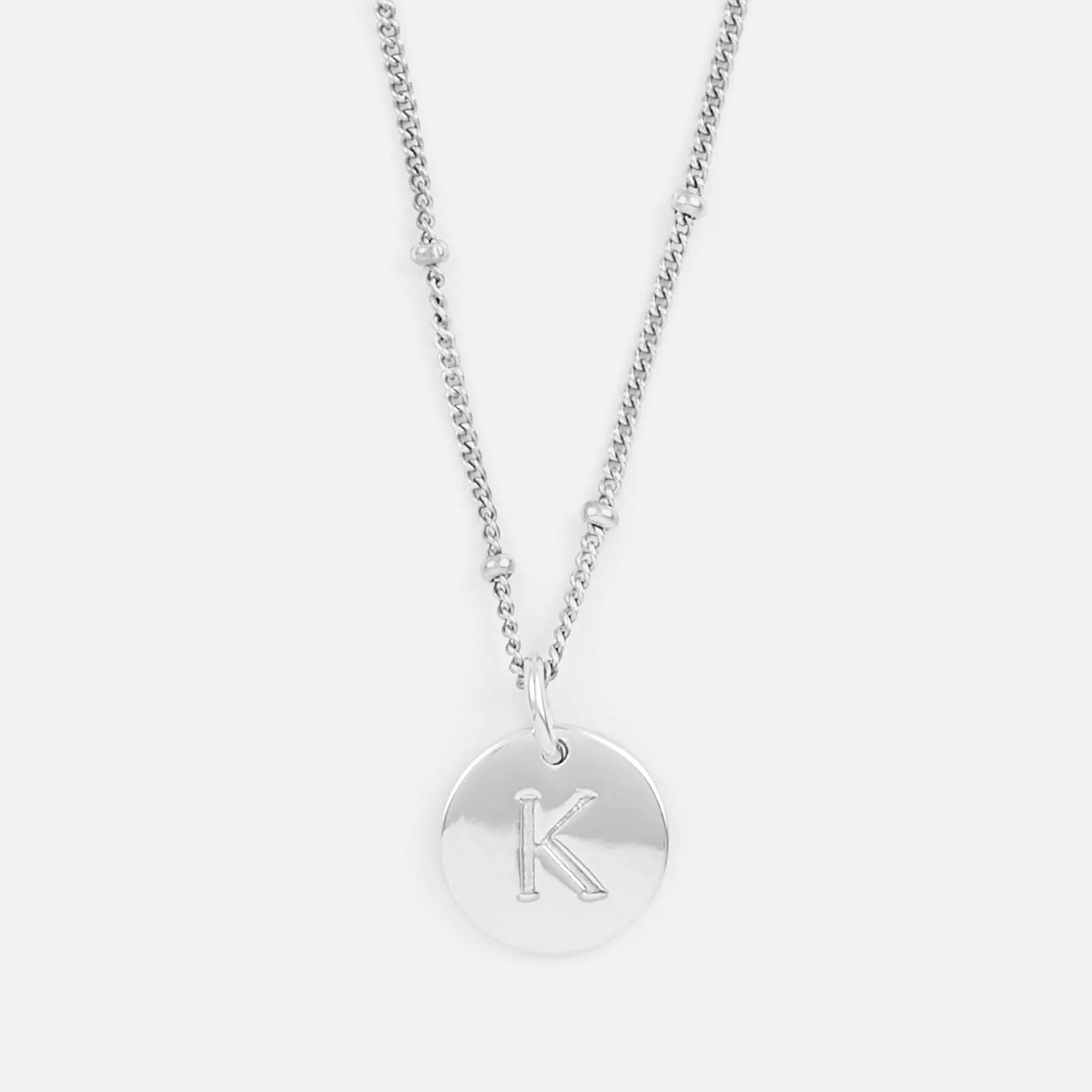Missoma Women's Silver 'K' Initial Necklace - Silver Image 1