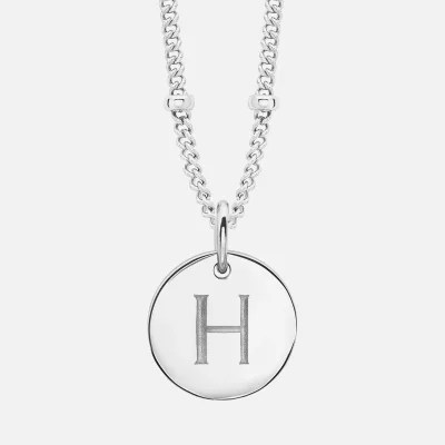 Missoma Women's Silver 'H' Initial Necklace - Silver