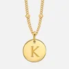 Missoma Women's Gold 'K' Initial Necklace - Gold - Image 1