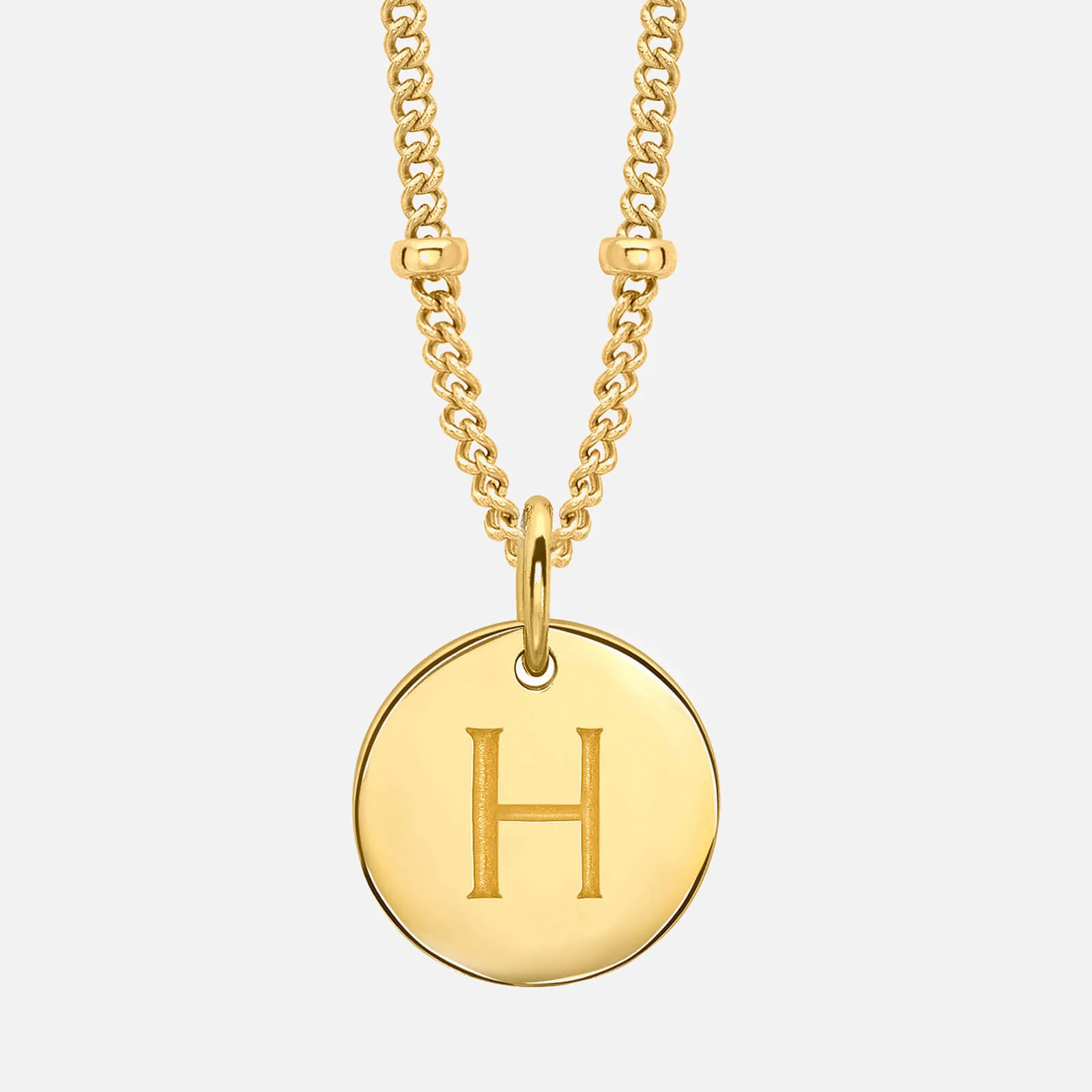 Missoma Women's Gold 'H' Initial Necklace - Gold Image 1