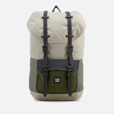 Herschel Supply Co. Men's Little America Backpack - Light Khaki Crosshatch/Forest Night