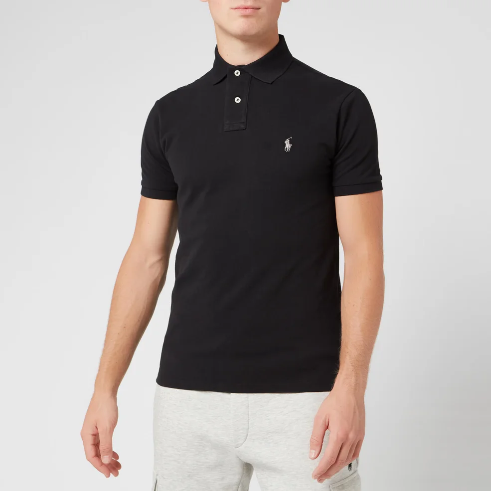 Polo Ralph Lauren Men's Slim Fit Short Sleeved Polo Shirt - Polo Black Image 1