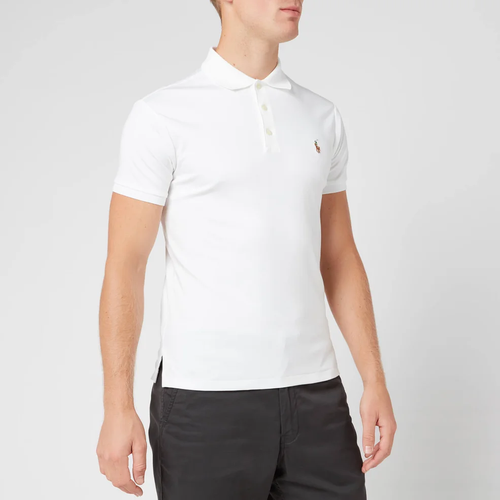 Polo Ralph Lauren Men's Slim Fit Soft-Touch Polo Shirt - White Image 1