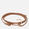 Miansai Men's Leather Bracelet with Rose Hook - Brown - Image 1