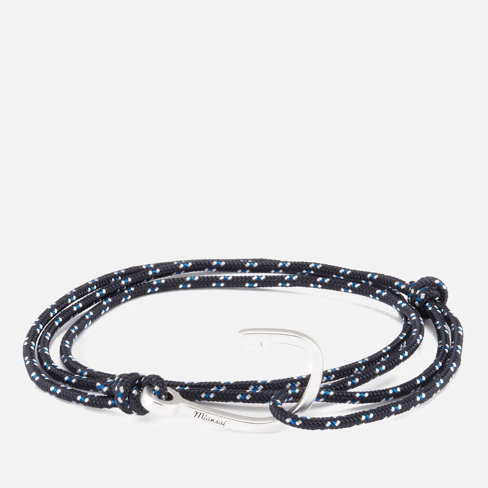 Miansai Men's Rope Bracelet with Silver Hook - Indigo Image 1