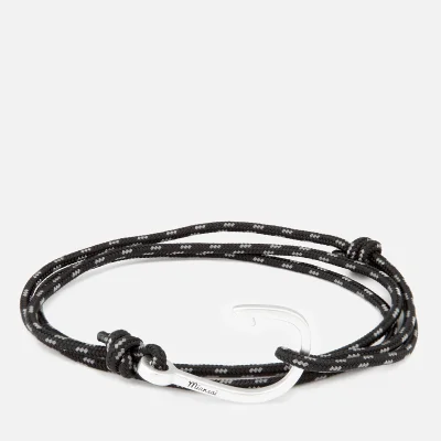 Miansai Men's Rope Bracelet with Silver Hook - Asphalt