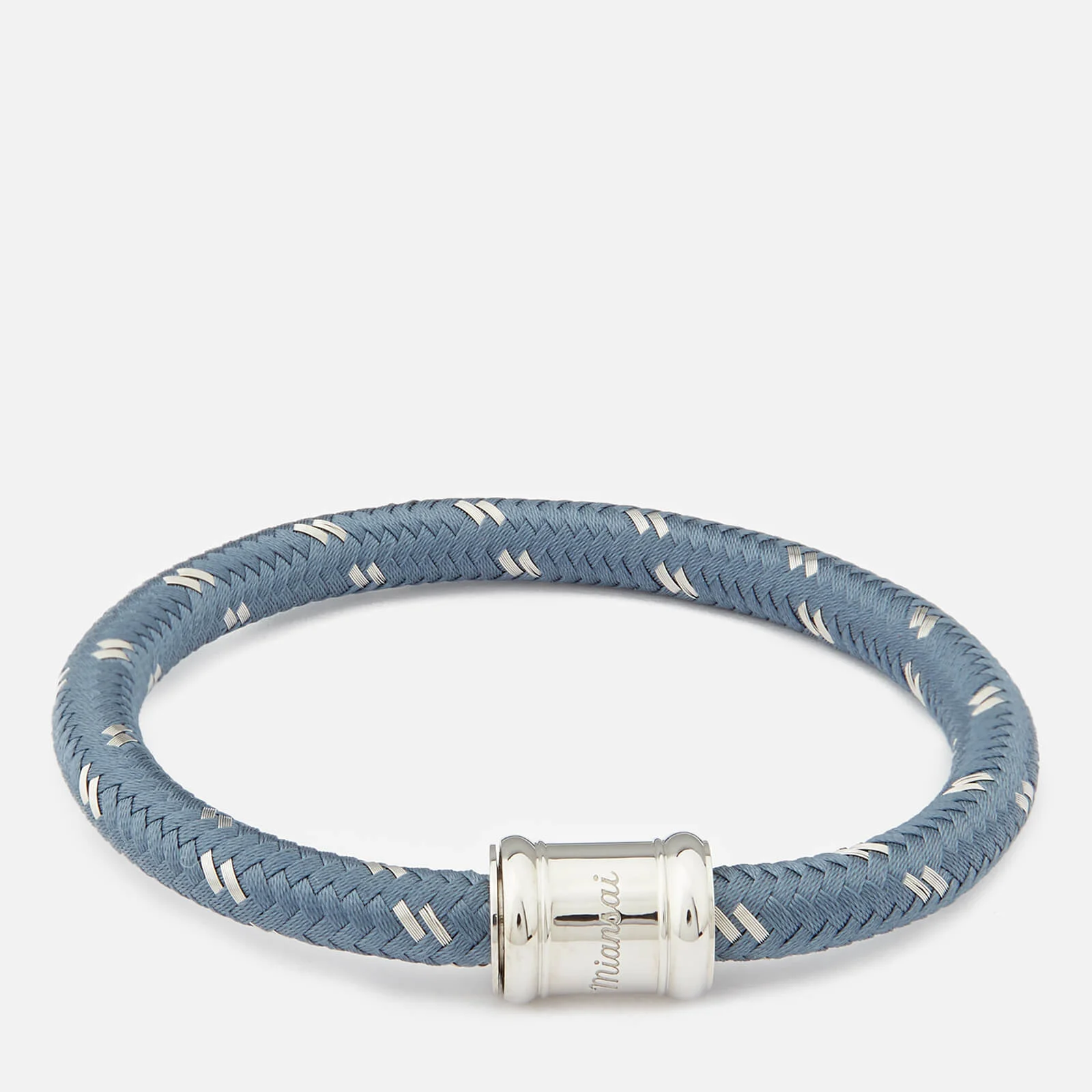 Miansai Men's Single Rope Casing Bracelet - Slate/Steel Image 1