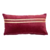 Bloomingville Rectangular Gold Detail Cushion - Red - Image 1