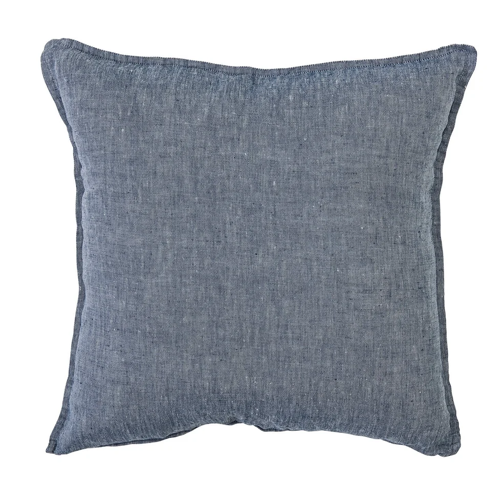 Bloomingville Linen Cushion - Blue Image 1
