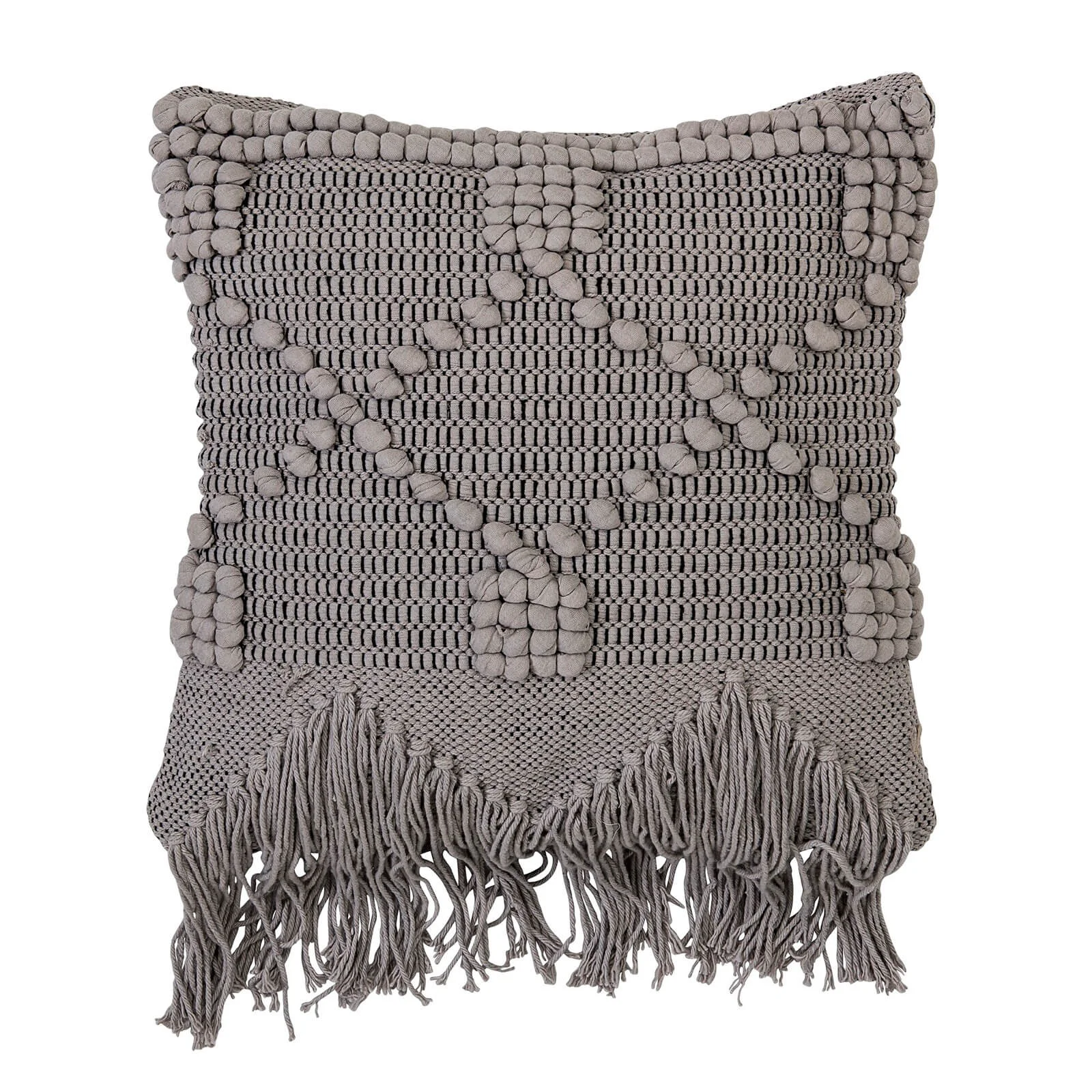 Bloomingville Chunky Knitted Cushion - Grey Image 1