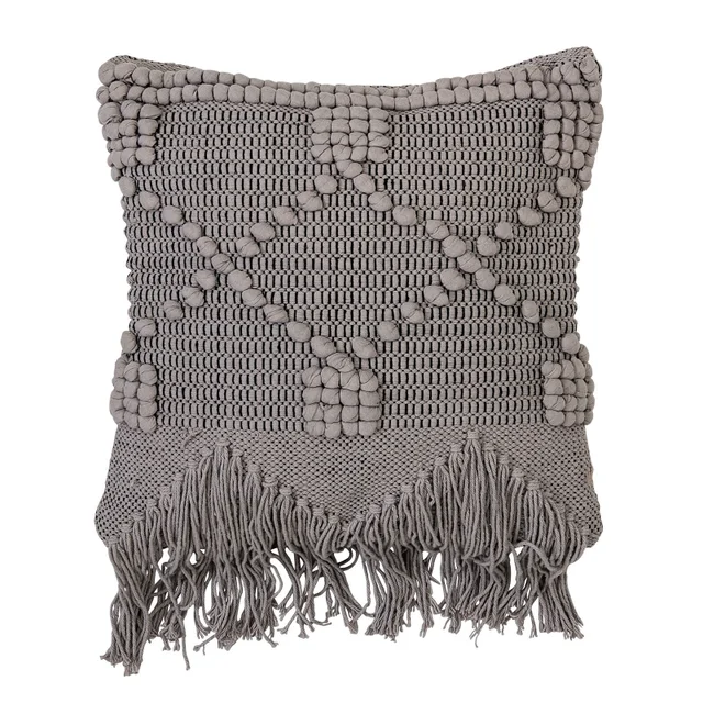 Bloomingville Chunky Knitted Cushion - Grey