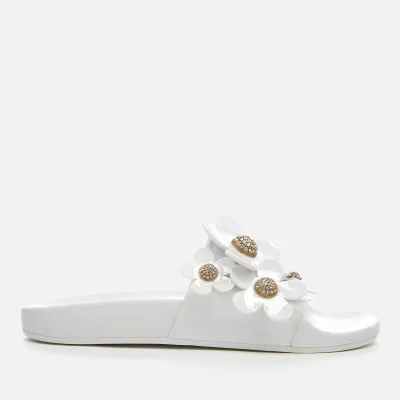 Marc Jacobs Women's Daisy Pave Aqua Slide Sandals - White