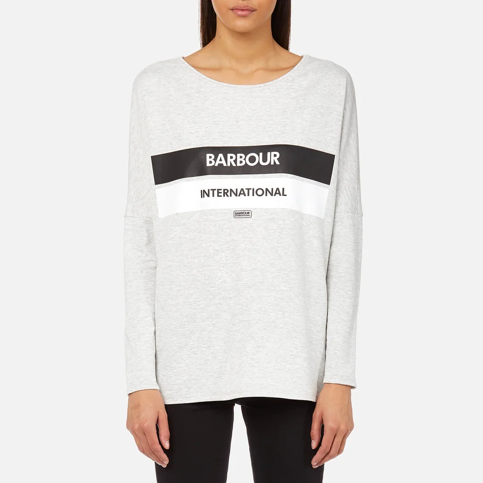 Barbour International Women's Pathhead Logo Sweatshirt - Pale Grey Marl Image 1