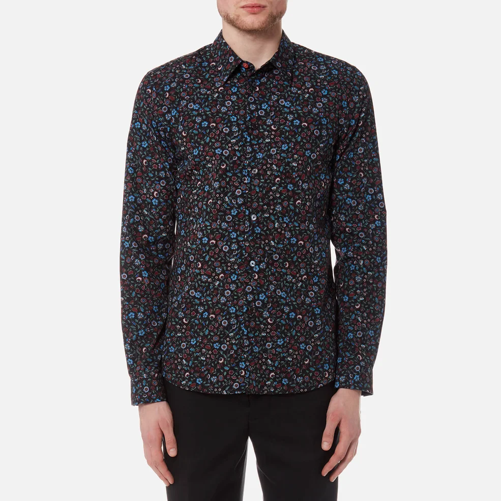 PS Paul Smith Men's Tailored Fit Floral Shirt - Multi Image 1