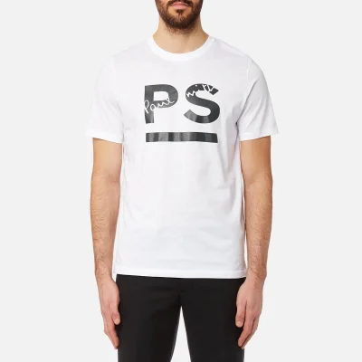 PS Paul Smith Men's Regular Fit PS Logo T-Shirt - White