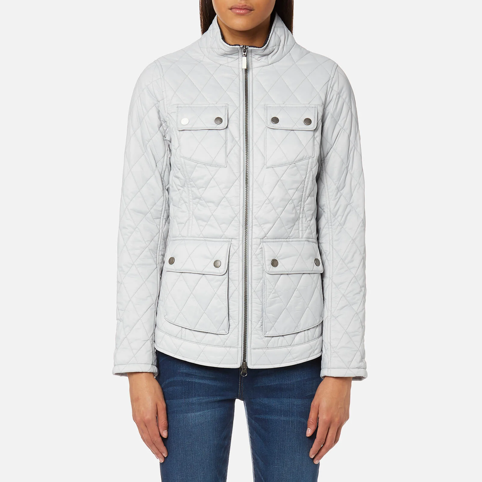 Barbour Women's Dolostone Quilt Jacket - Ice White Image 1