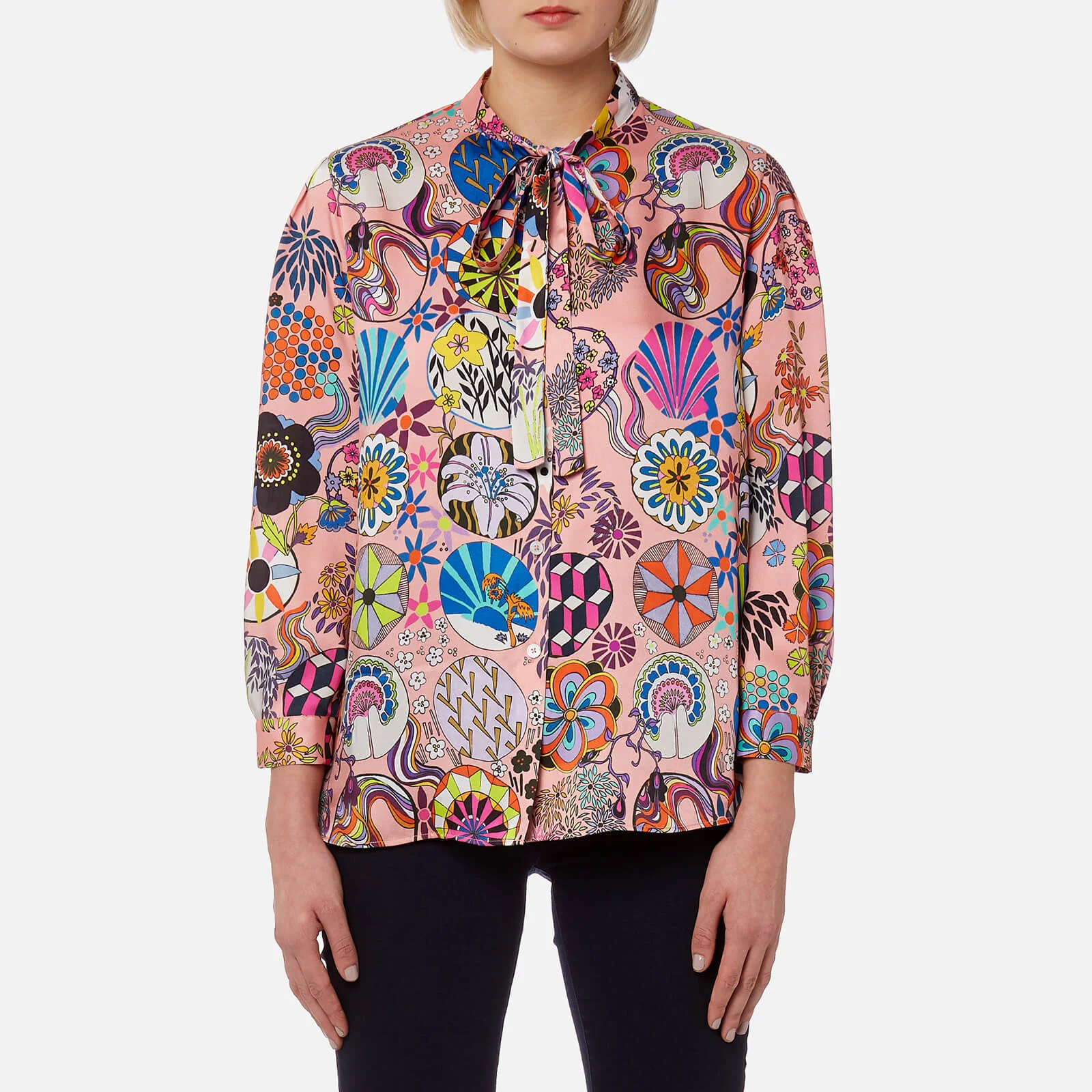 PS by Paul Smith Women's Enso Floral Blouse - Powder Pink Image 1