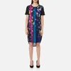 PS Paul Smith Women's Floral Stripes T-Shirt Dress - Indigo - Image 1