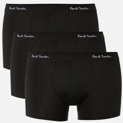 Paul Smith Men's 3 Pack Trunk Boxer Shorts - Black