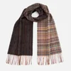 Paul Smith Men's Multistripe Check Wool Scarf - Red - Image 1