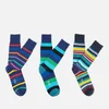 Paul Smith Men's 3 Pack Stripe Socks - Multi - Image 1