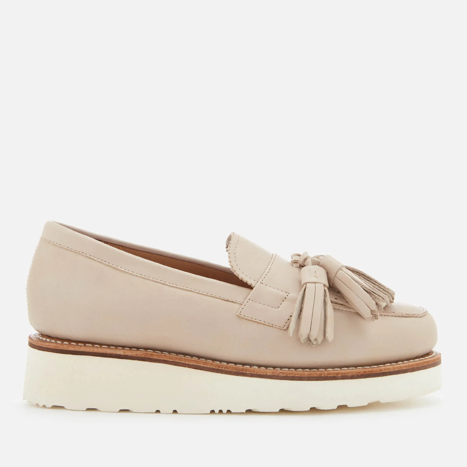 Grenson Women's Clara Leather Tassle Loafers - Natural Image 1