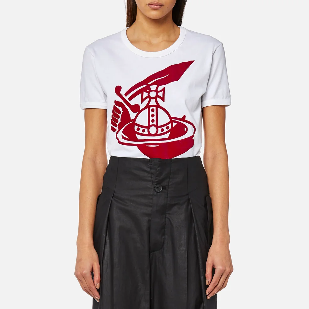 Vivienne Westwood Anglomania Women's Classic T-Shirt with Arm and Cutlass Print - White Image 1