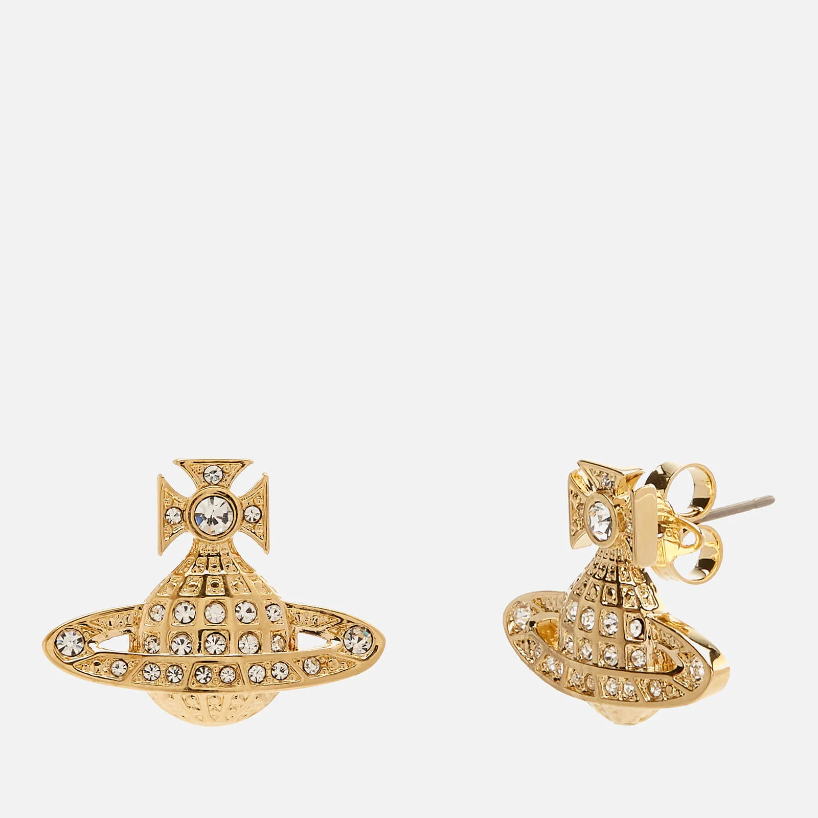 Vivienne Westwood Women's Minnie Bas Relief Earrings - White Crystal Image 1