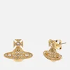 Vivienne Westwood Women's Minnie Bas Relief Earrings - White Crystal - Image 1