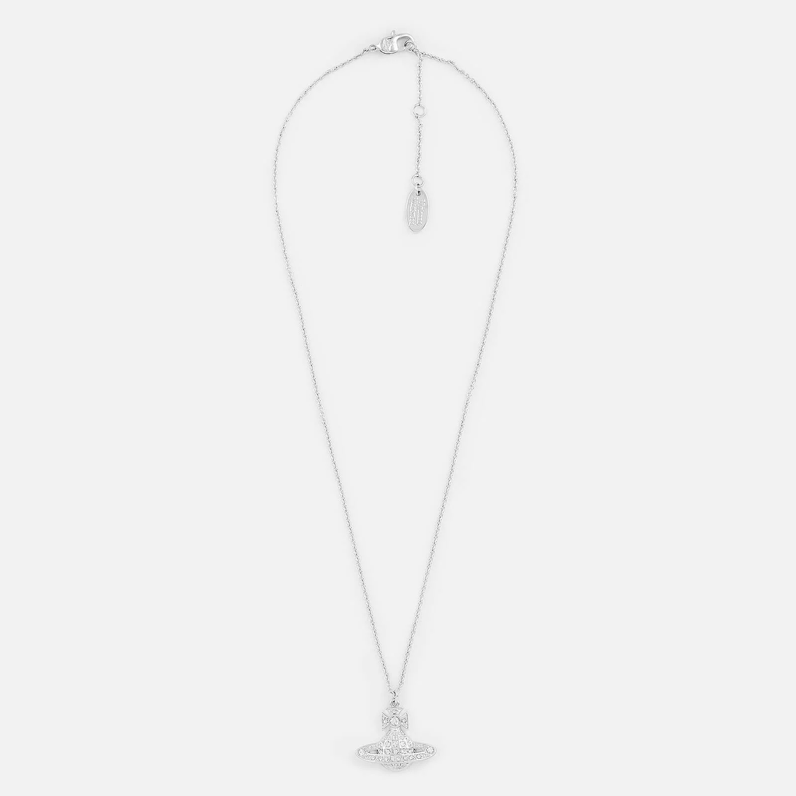 Vivienne Westwood Women's Minnie Bas Relief Pendant Necklace - Silver White Crystal Image 1